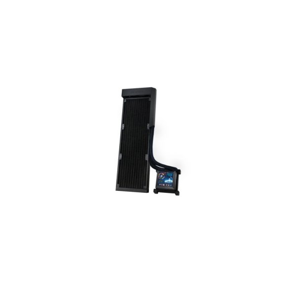 Lian Li HydroShift LCD 360 Fanless CPU vízhűtés, 2.88" IPS kijelző, 360 mm radiátor, fekete - GHSLCD36NB