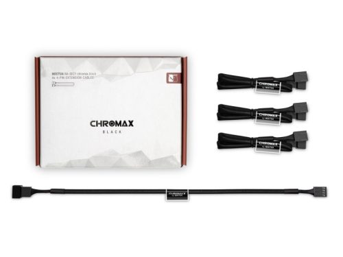 Ventilátor kiegészítő NA-SEC1 chromax.black 3pin/4pin hosszabbító 30cm