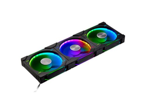 Ventilátor PHANTEKS D30 PWM Fan, DRGB, 3db-os szett - 140mm, Fekete