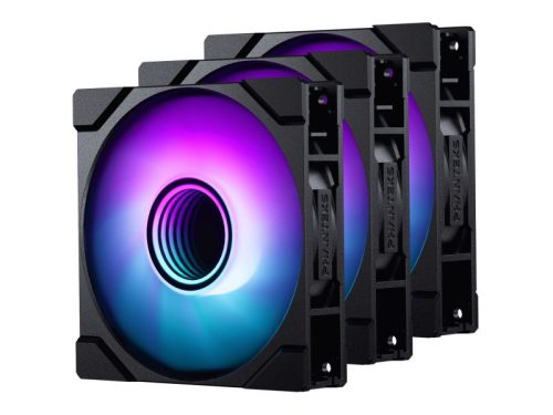 Ventilátor PHANTEKS M25 Gen2 PWM D-RGB, 3darabos, 120mm, fekete