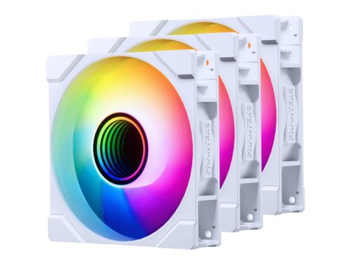 Ventilátor PHANTEKS M25 Gen2 PWM, fordított légáramlás, D-RGB, 3 darabos, 120mm, fehér