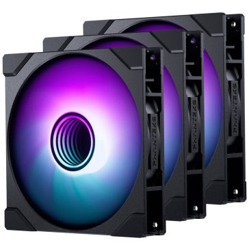   Phanteks M25G2-140 házhventilátor szett, 140mm, PWM, D-RGB, Linq6, 3 db, fekete, retail