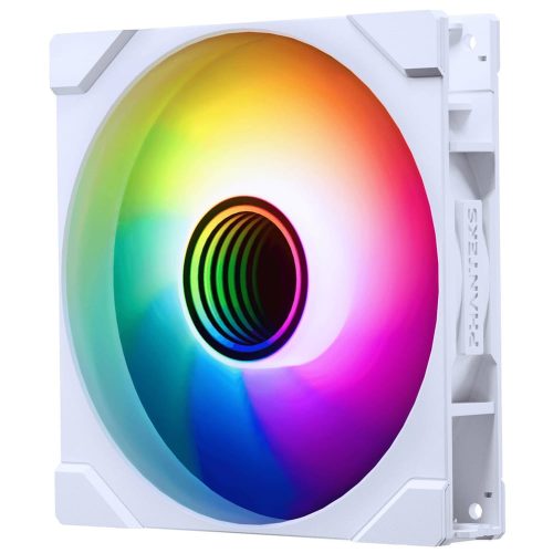  Phanteks M25 Gen2 házventilátor, fordított légáramlás, 140 mm, PWM, D-RGB világítás, LinQ6 csatlakozó, retail, fehér