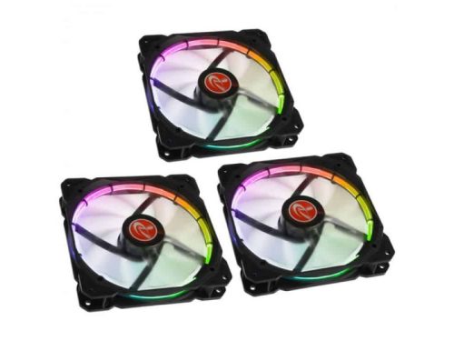 Ventilátor RAIJINTEK Auras 14 14cm RGB LED 3db-os szett + Vezérlő