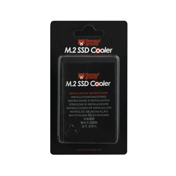 Thermal Grizzly M.2 SSD Cooler passzív SSD hűtő, M.2 2280, fekete - TG-M2SSD-ABR
