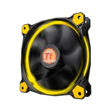   Thermaltake Riing 14 LED ház ventilátor, 140 mm, sárga LED, fekete - CL-F039-PL14YL-A