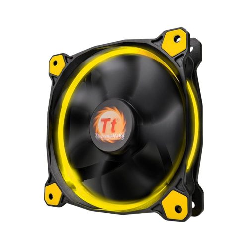 Thermaltake Riing 14 LED ház ventilátor, 140 mm, sárga LED, fekete - CL-F039-PL14YL-A