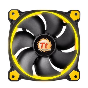   Thermaltake Riing 14 LED ház ventilátor, 140 mm, sárga LED, fekete - CL-F039-PL14YL-A