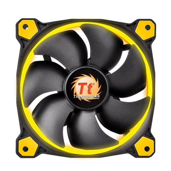 Thermaltake Riing 14 LED ház ventilátor, 140 mm, sárga LED, fekete - CL-F039-PL14YL-A