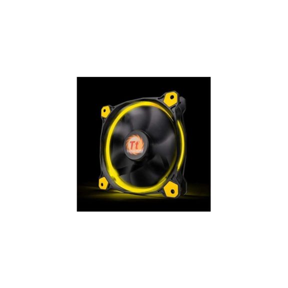 Thermaltake Riing 14 LED ház ventilátor, 140 mm, sárga LED, fekete - CL-F039-PL14YL-A