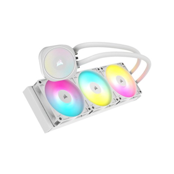 Processzor hűtő Corsair Nautilus RS 360 ARGB AIO - 360 mm, fehér