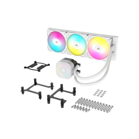 Processzor hűtő Corsair Nautilus RS 360 ARGB AIO - 360 mm, fehér