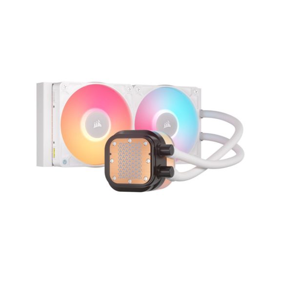 Processzor hűtő Corsair iCUE LINK Titan 240 RX LCD RGB AIO- 240 mm, fehér