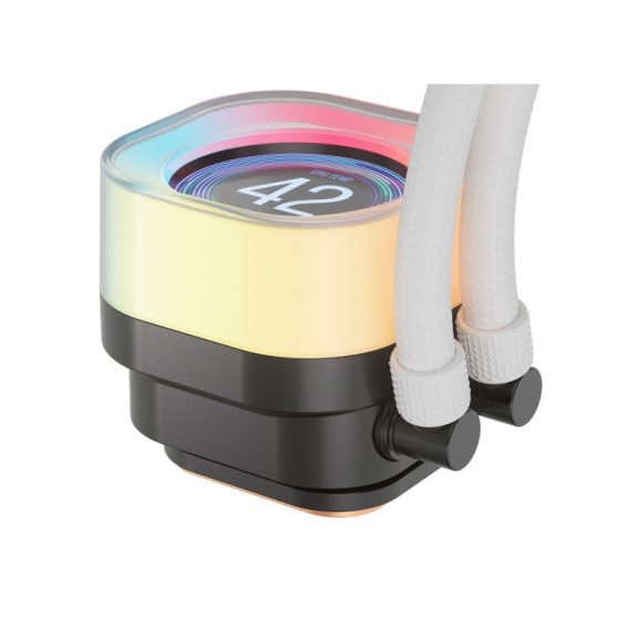 Processzor hűtő Corsair iCUE LINK Titan 240 RX LCD RGB AIO- 240 mm, fehér