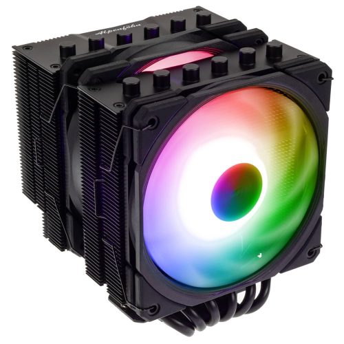 Alpenföhn Brocken 4 Max Black ARGB processzorhűtő, 260 W TDP, dual tower, fekete