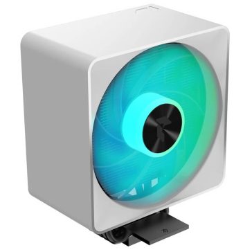   APNX AP1-V ARGB CPU léghűtő, 5 hőcső, 245W TDP, 120 mm PWM ventilátor, fehér