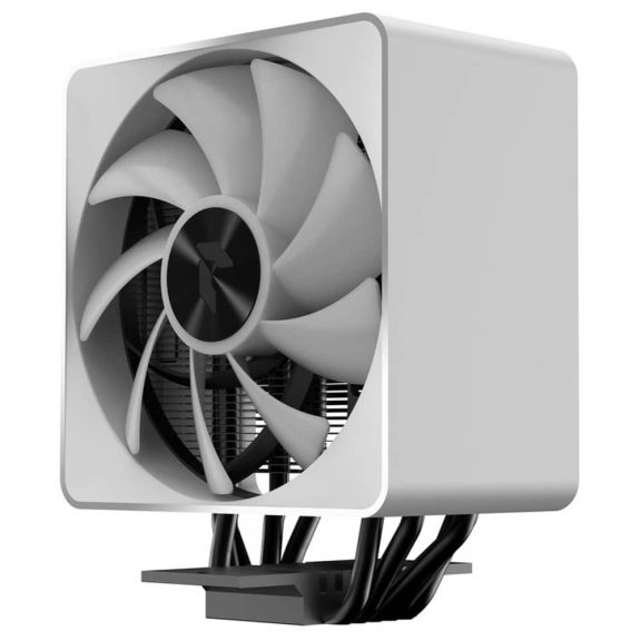 APNX AP1-V ARGB CPU léghűtő, 5 hőcső, 245W TDP, 120 mm PWM ventilátor, fehér