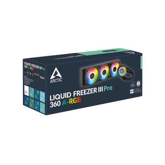 Processzor hűtő Arctic Liquid Freezer III Pro A-RGB 360 AIO - 360mm, fekete