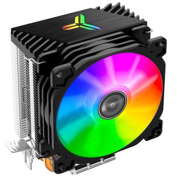   Jonsbo CR-1200 CPU hűtő, 92mm ventilátor, RGB, 2 heatpipe, fekete