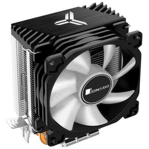 Jonsbo CR-1200 CPU hűtő, 92mm ventilátor, RGB, 2 heatpipe, fekete