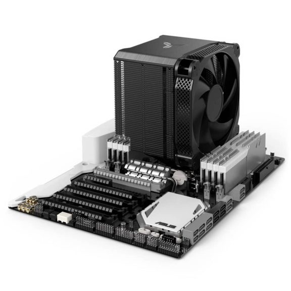 Jonsbo HX6250 processzorhűtő, egytornyos, 6 hőcső, 140mm PWM ventilátor, fekete