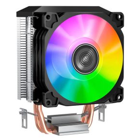   Jonsbo CR-1200E CPU hűtő, 92mm ventilátor, fix RGB, 2 heatpipe, fekete