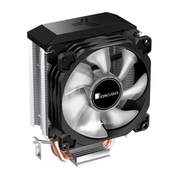 Jonsbo CR-1200E CPU hűtő, 92mm ventilátor, fix RGB, 2 heatpipe, fekete