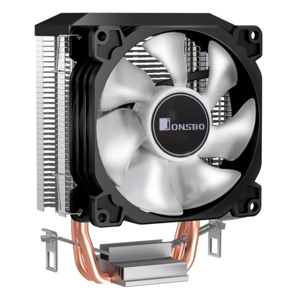 Jonsbo CR-1200E CPU hűtő, 92mm ventilátor, fix RGB, 2 heatpipe, fekete