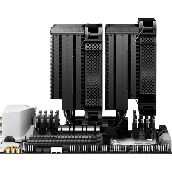 Jonsbo HX7280 processzorhűtő, dupla torony, 7 hőcső, 3 ventilátor, fekete