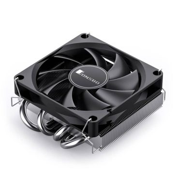  Jonsbo HP400S processzorhűtő, low profile, 4 hőcső, 90mm PWM ventilátor, fekete