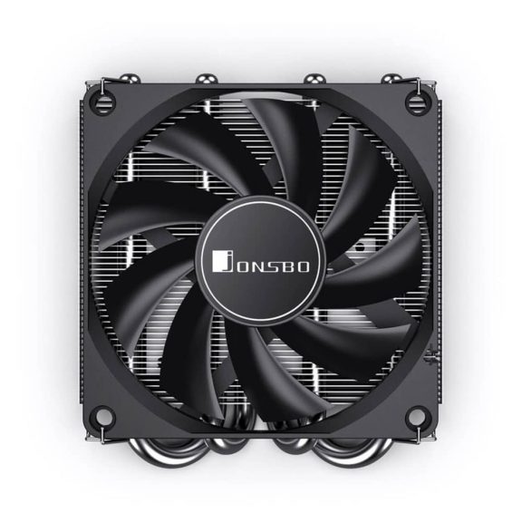 Jonsbo HP400S processzorhűtő, low profile, 4 hőcső, 90mm PWM ventilátor, fekete