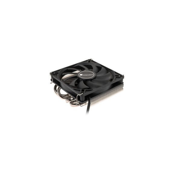 Jonsbo HP400S processzorhűtő, low profile, 4 hőcső, 90mm PWM ventilátor, fekete