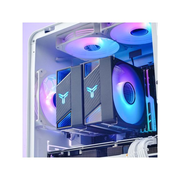 Processzor hűtő Jonsbo CR-3000 ARGB  Dual torony, 2x120mm venti, Fekete