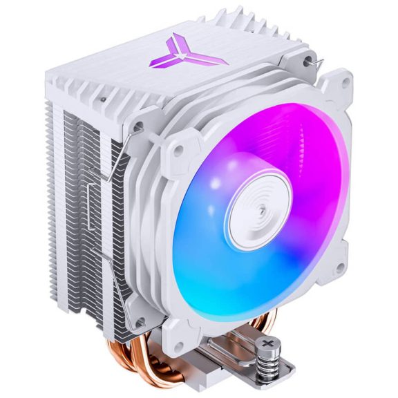 Jonsbo CR-1400 E White processzorhűtő, RGB, single tower, 160 W TDP, 92mm, fehér