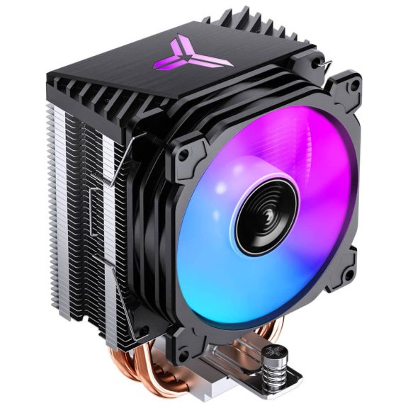 Jonsbo CR-1400 E Black processzorhűtő, RGB, single tower, 160 W TDP, 92mm, fekete