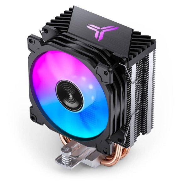 Jonsbo CR-1400 E Black processzorhűtő, RGB, single tower, 160 W TDP, 92mm, fekete