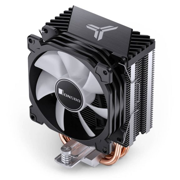 Jonsbo CR-1400 E Black processzorhűtő, RGB, single tower, 160 W TDP, 92mm, fekete