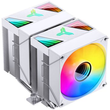   Jonsbo CR-1400 DV2 processzorhűtő, 6 hőcső, ARGB, 92mm PWM ventilátor, fehér