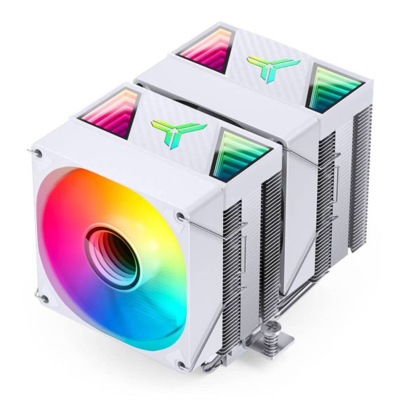 Jonsbo CR-1400 DV2 processzorhűtő, 6 hőcső, ARGB, 92mm PWM ventilátor, fehér
