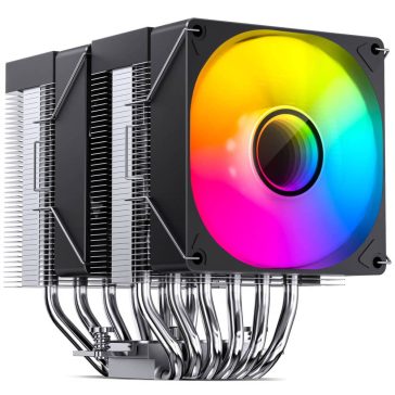   Jonsbo CR-1400 DV2 processzorhűtő, 6 hőcső, ARGB, 92mm PWM ventilátor, fekete