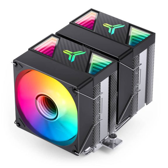 Jonsbo CR-1400 DV2 processzorhűtő, 6 hőcső, ARGB, 92mm PWM ventilátor, fekete