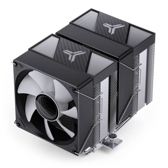 Jonsbo CR-1400 DV2 processzorhűtő, 6 hőcső, ARGB, 92mm PWM ventilátor, fekete
