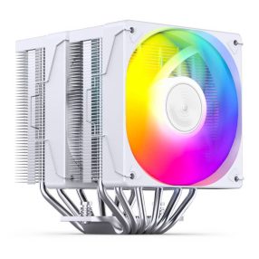   Jonsbo CR-3000E CPU hűtő, dual tower, 260 W TDP, RGB világítás, 2x120mm, fehér