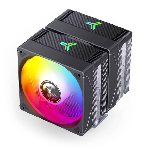 Jonsbo CR-3000E CPU hűtő, dual tower, 260 W TDP, RGB világítás, 2x120mm, fekete