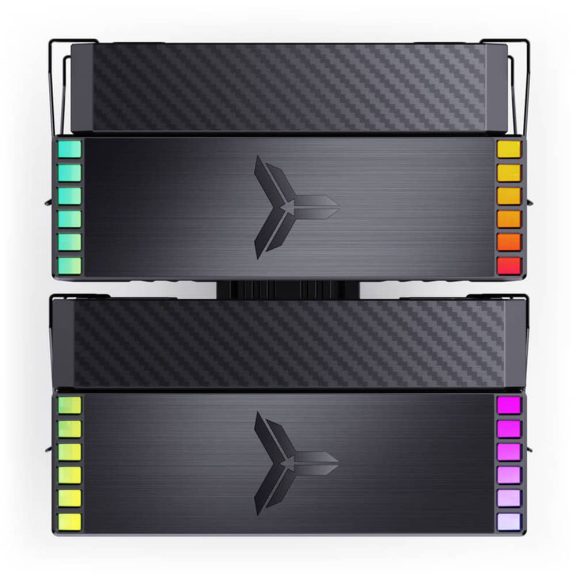 Jonsbo HX6280 CPU hűtő, dual tower, 280 W TDP, RGB világítás, 130mm, fekete