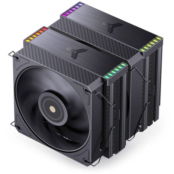 Jonsbo HX6280 CPU hűtő, dual tower, 280 W TDP, RGB világítás, 130mm, fekete