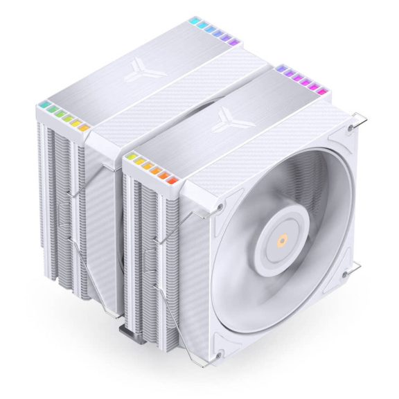 Jonsbo HX6280 CPU hűtő, dual tower, 280 W TDP, RGB világítás, 130mm, fehér