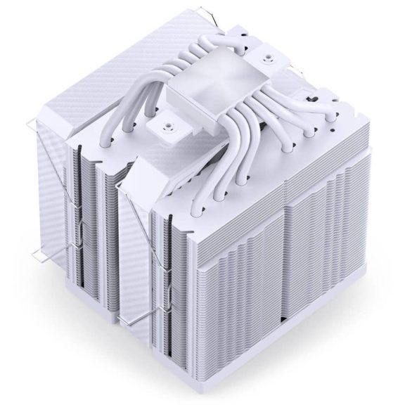 Jonsbo HX6280 CPU hűtő, dual tower, 280 W TDP, RGB világítás, 130mm, fehér
