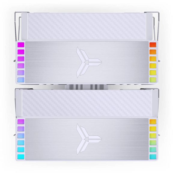 Jonsbo HX6280 CPU hűtő, dual tower, 280 W TDP, RGB világítás, 130mm, fehér