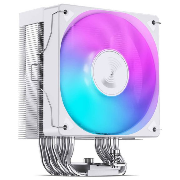 Jonsbo CR-1000MAX Color White RGB CPU léghűtő, 6 hőcső, 120 mm PWM ventilátor, fehér